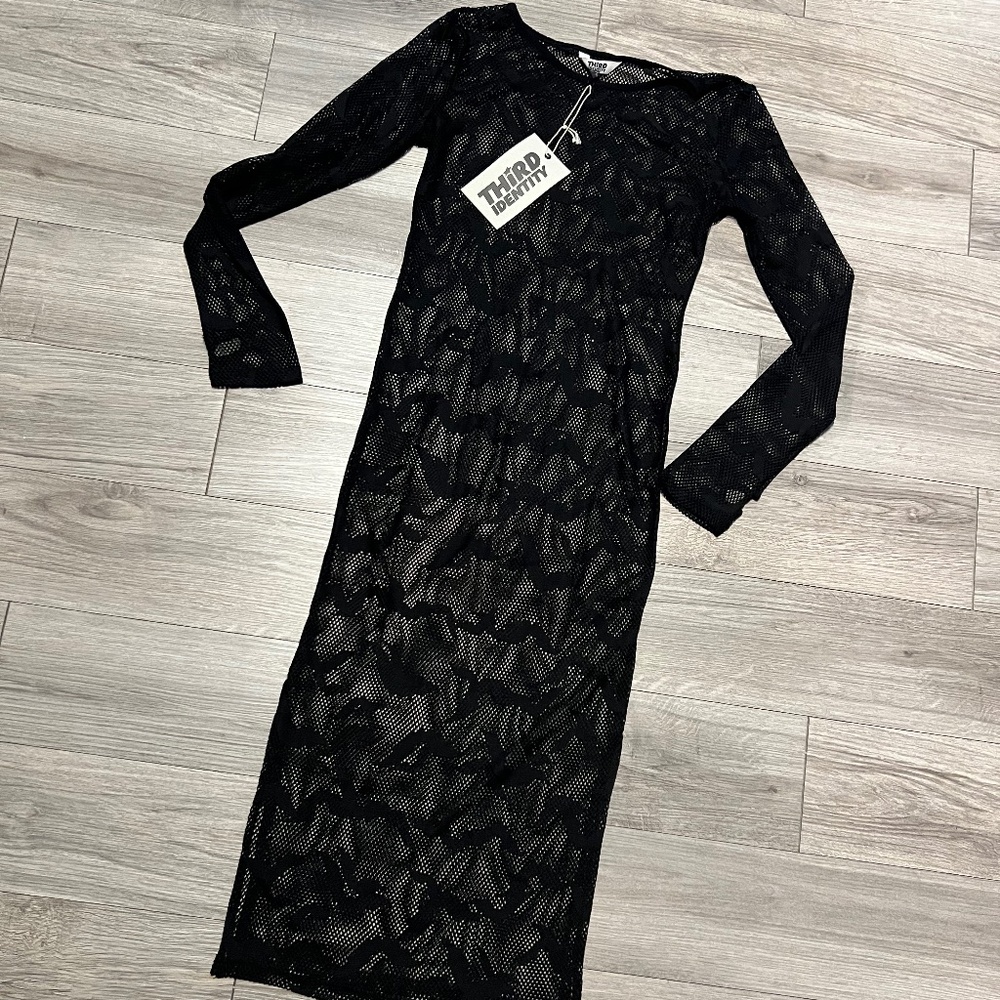 Banned Apparel bat print gothic fishnet maxi dress